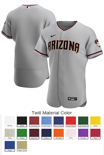 Arizona Diamondbacks Custom Letter and Number Kits for Road Jersey Material Twill